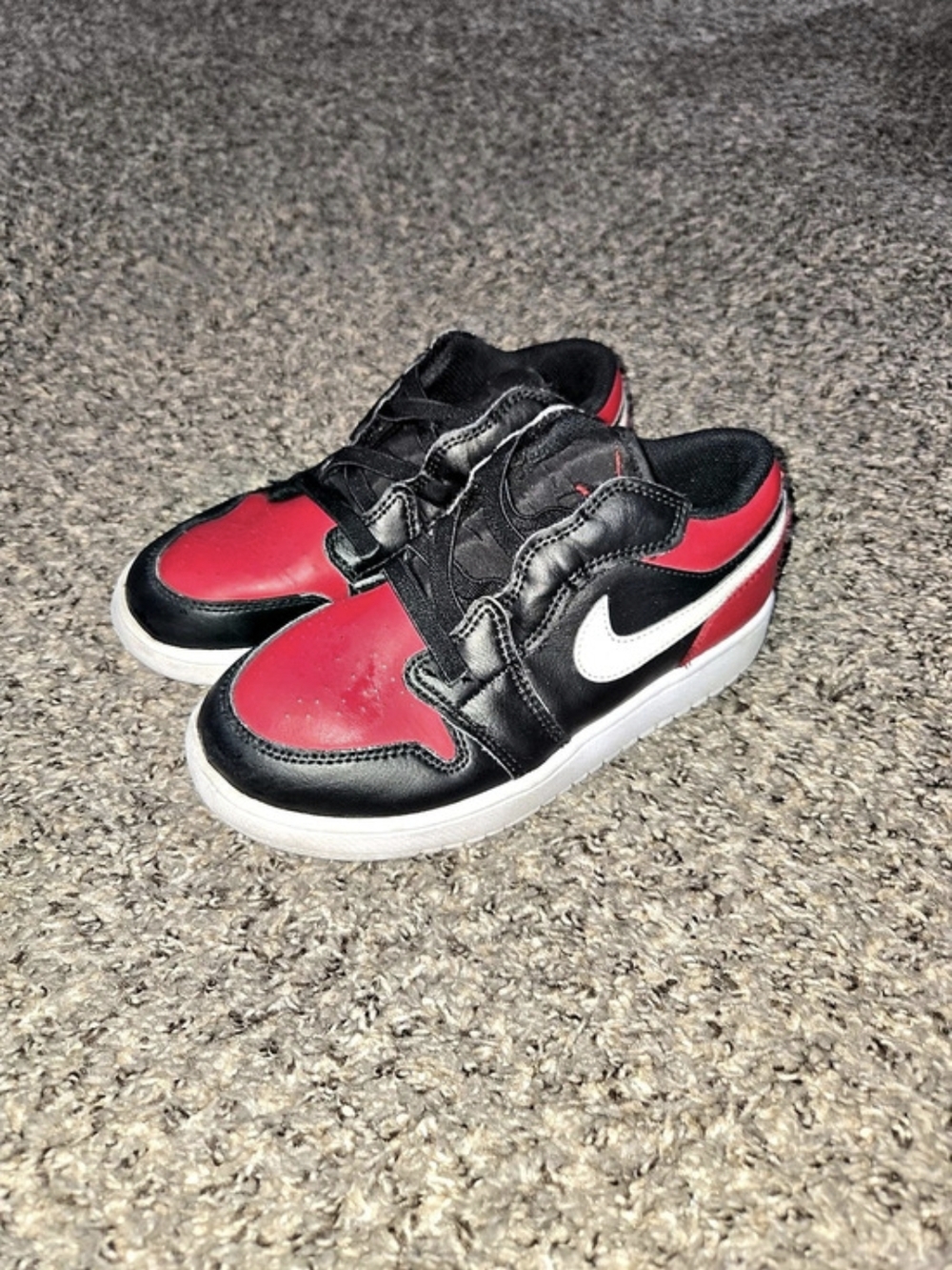 Jordan Air Jordan 1 Mid Boys US 2Y Black & Red Good